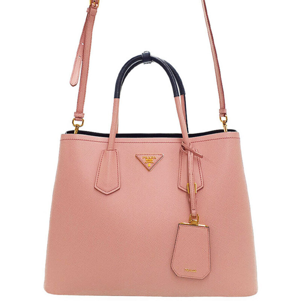 Prada Saffiano Cuir Leather Double 2way Shoulder Bag